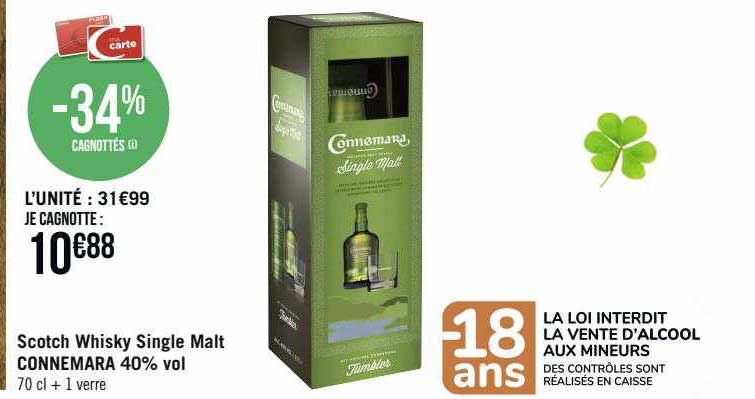 scotch whisky single malt connemara 40% vol.