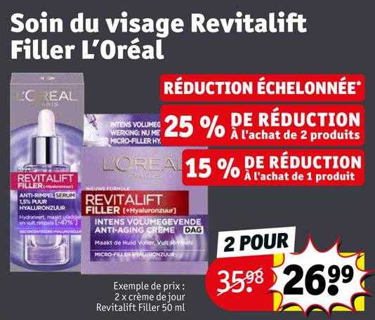 soin du visage revitalift filler l'oréal