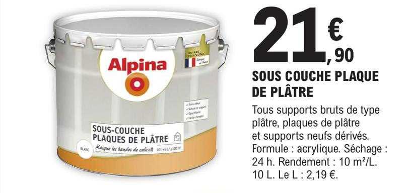 Sous Couche Plaque De Plâtre Alpina