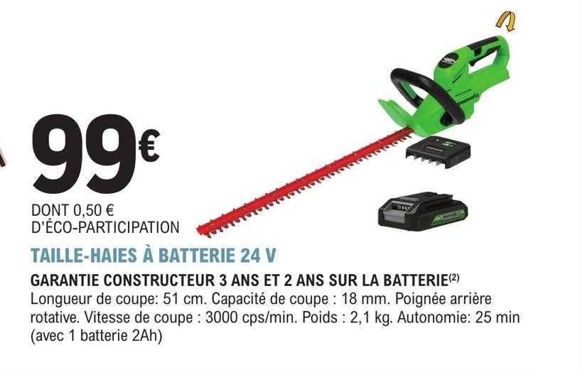 taille-haies à batterie 24v