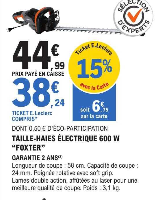 taille-haies électrique 600w "foxter"