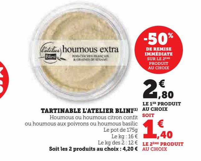 tartinable l'atelier blini