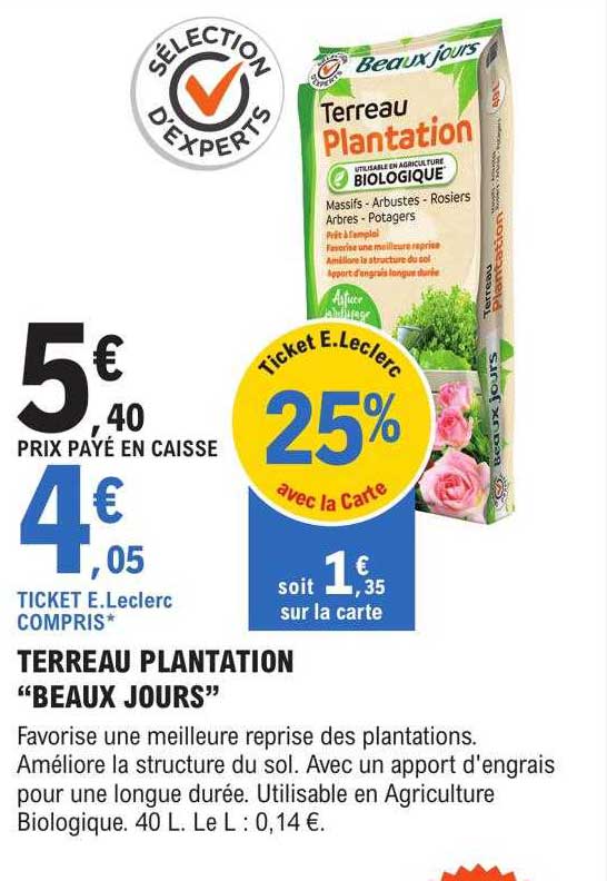 terreau plantation "beaux jours"