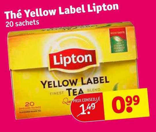 thé yellow label lipton