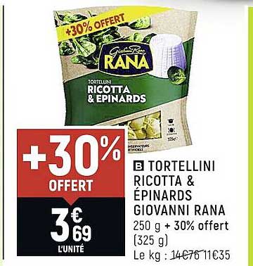 tortellini ricotta & épinards giovanni rana