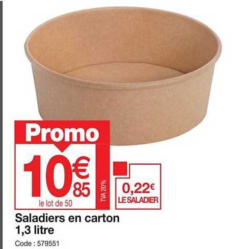 saladiers en carton 1,3 litre