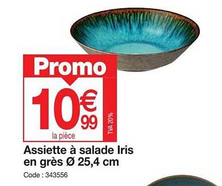 Assiette à Salade Iris En Grès ø 25,4 Cm