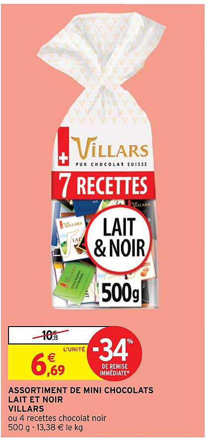 Assortiment De Mini Chocolats Lait Et Noir Villars
