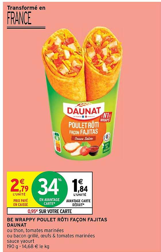 be wrappy poulet rôti façon fajitas daunat