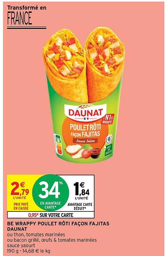 be wrappy poulet rôti façon fajitas daunat