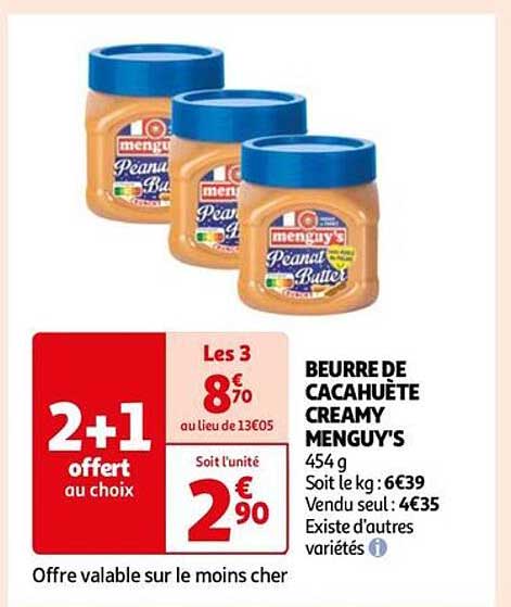 Beurre De Cacahuète Creamy Menguy's