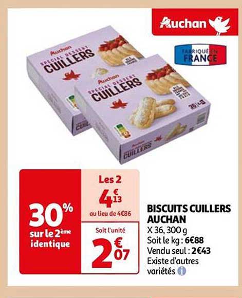 biscuits cuillers auchan