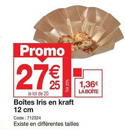 Boîtes Iris En Kraft 12 Cm