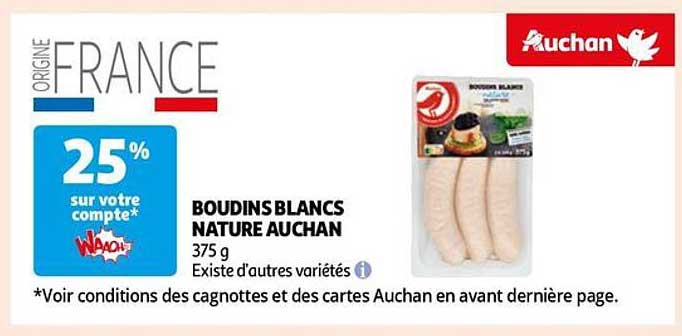 Boudins Blancs Nature Auchan