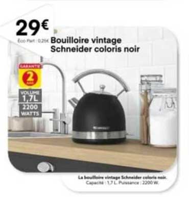bouilloire vintage schneider coloris noir