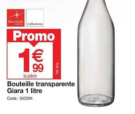 bouteille transparente giara 1 litre