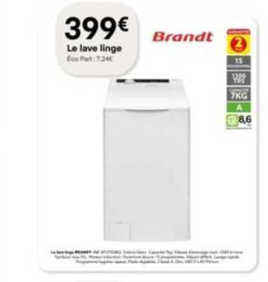 brandt le lave linge