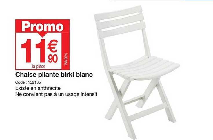 Chaise Pliante Birki Blanc