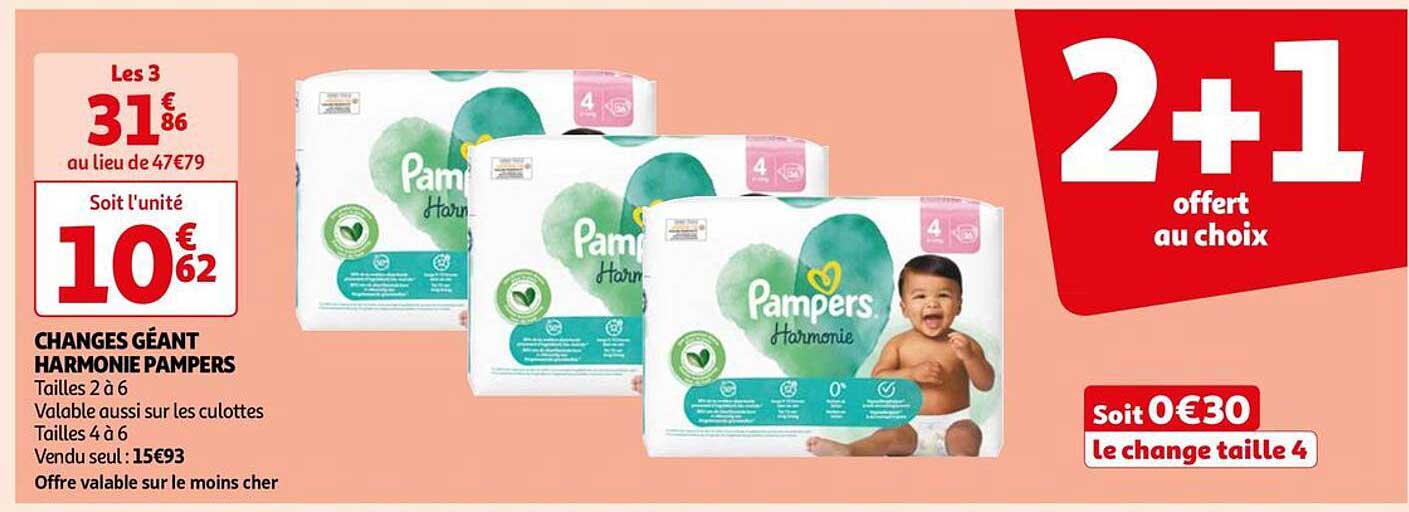 Changes Géant Harmonie Pampers