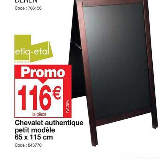 Chevalet Authentique Petit Modèle 65 X 115 Cm