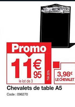 chevalets de table a5