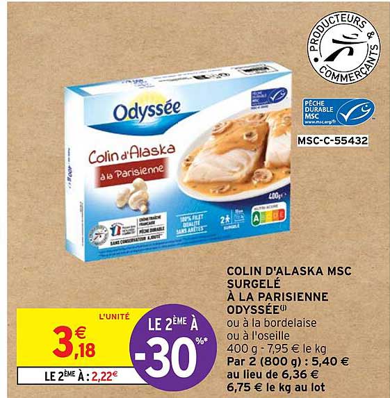 Colin D'alaska Msc Surgelé à La Parisienne Odyssée