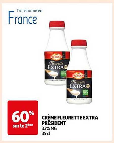 Crème Fleurette Extra Président