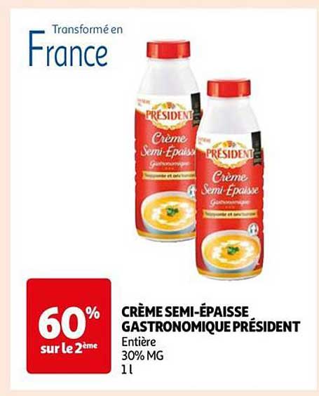 crème semi-épaisse gastronomique président