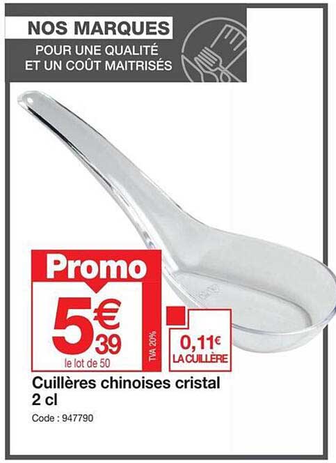 cuillères chinoises cristal 2 cl