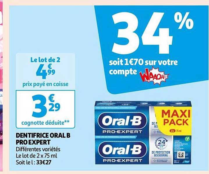 dentifrice oral b pro expert