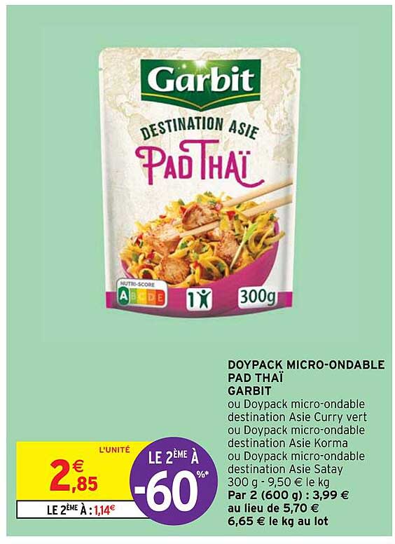 doypack micro-ondable pad thaï garbit