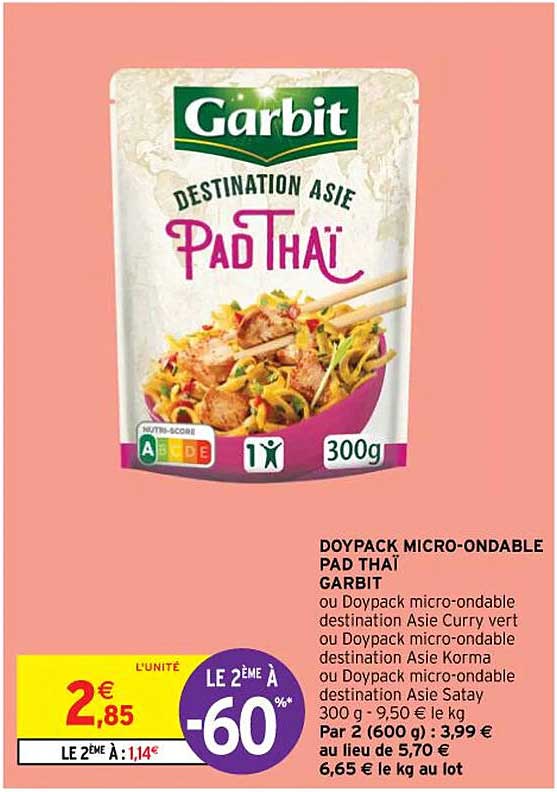 doypack micro-ondable pad thaï garbit