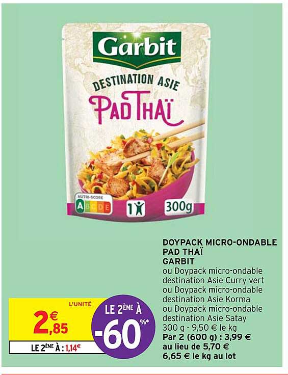 doypack micro-ondable pad thaï garbit