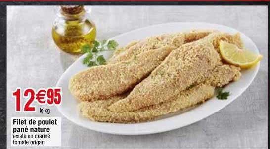 Filet De Poulet Pané Nature