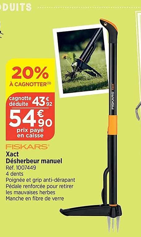 fiskars xact désherbeur manuel
