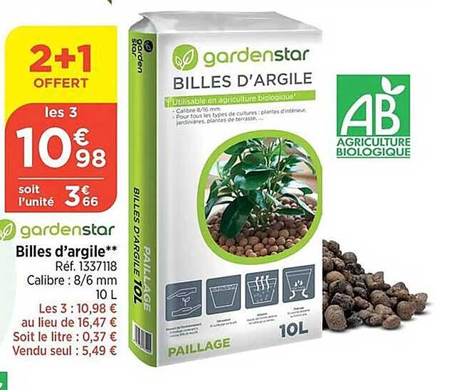 gardenstar billes d'argile