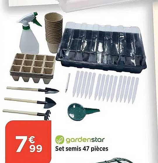 gardenstar set semis 47 pièces