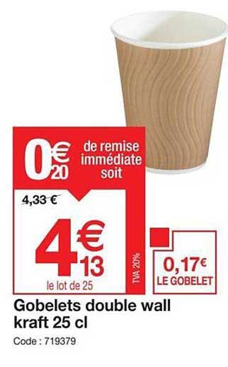 gobelets double wall kraft 25 cl