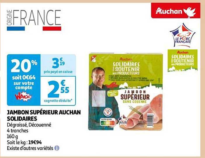 jambon supérieur auchan solidaires