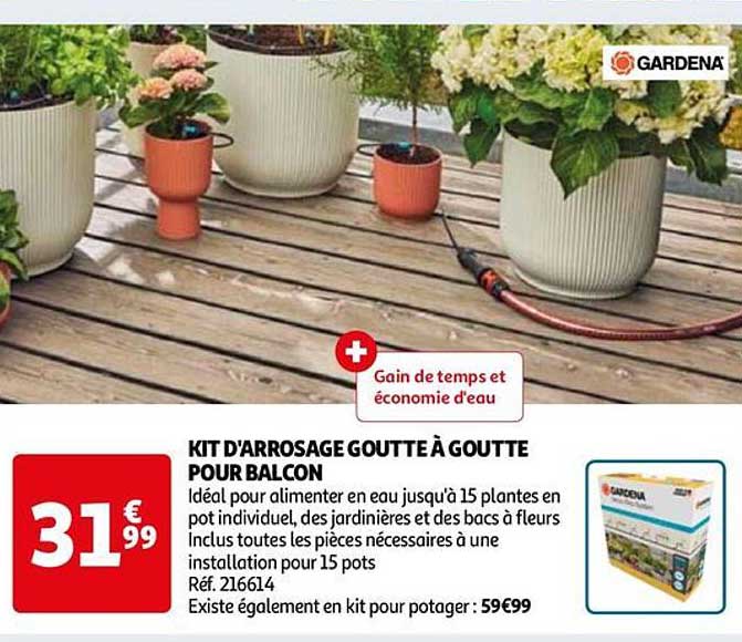 kit d'arrosage goutte à goutte pour balcon