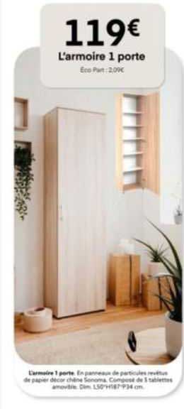 l'armoire 1 porte