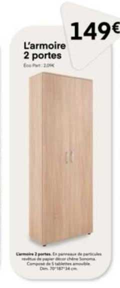 l'armoire 2 portes