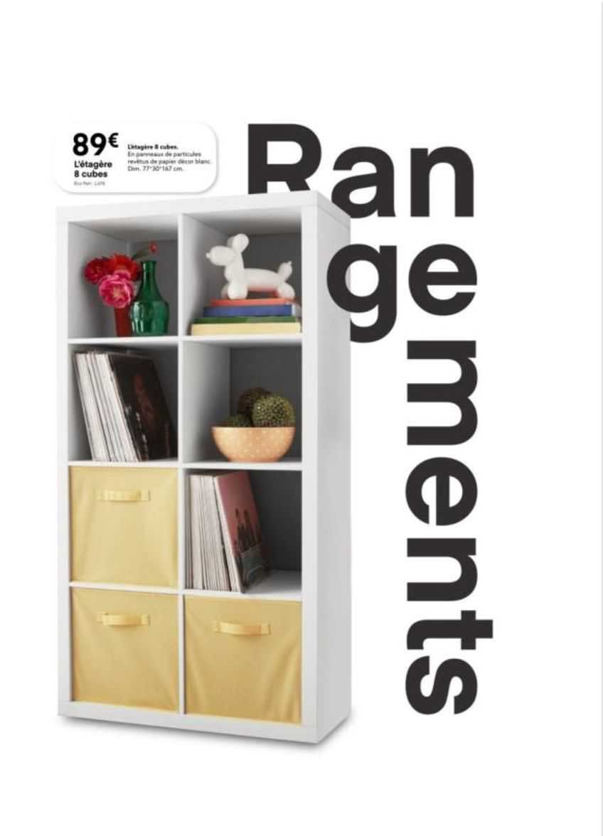 l'étagère 8 cubes