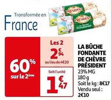 La Bûche Fondante De Chèvre Président