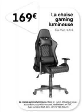 La Chaise Gaming Lumineuse