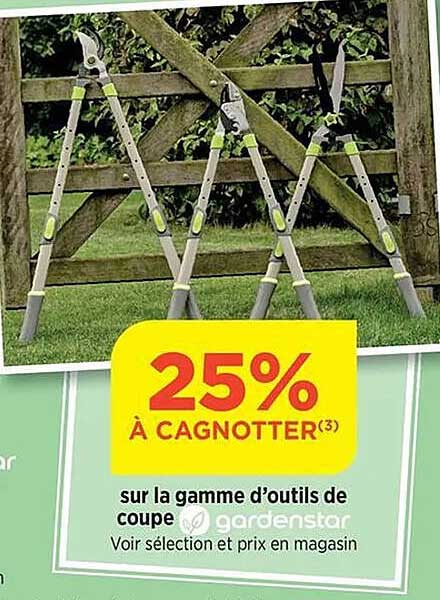 la gamme d'outils de coupe gardenstar