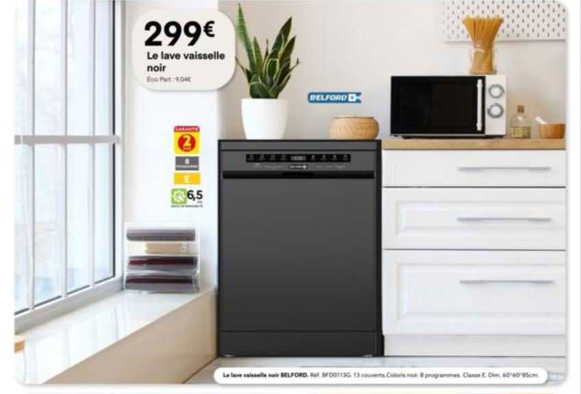 Le Lave Vaisselle Noir Belford