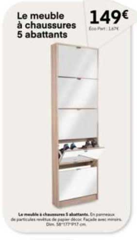 le meuble à chaussures 5 abattants