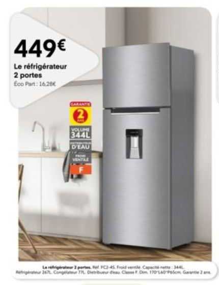 Le Réfrigérateur 2 Portes