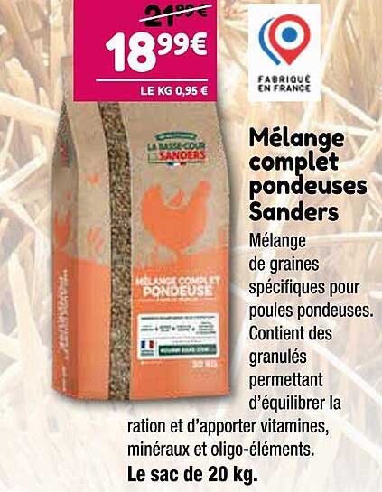 mélange complet pondeuses sanders